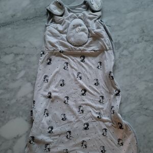 Nested Bean Gray Penguin Sleep Sack